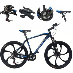 Rower Górski MTB 26 Alu Męski Damski Cyngle Odblaski Podnóżka 6 Szprych