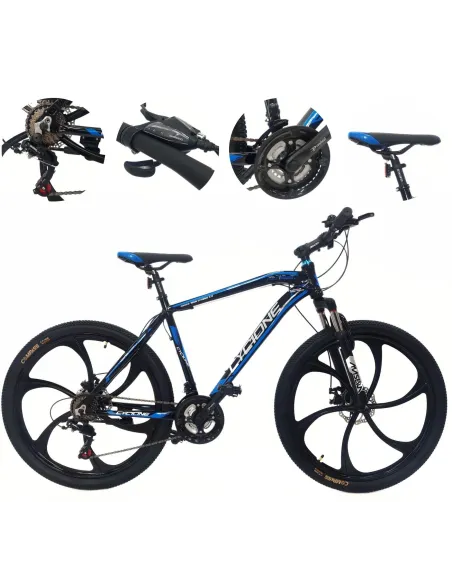 Rower Górski MTB 26 Alu Męski Damski Cyngle Odblaski Podnóżka 6 Szprych