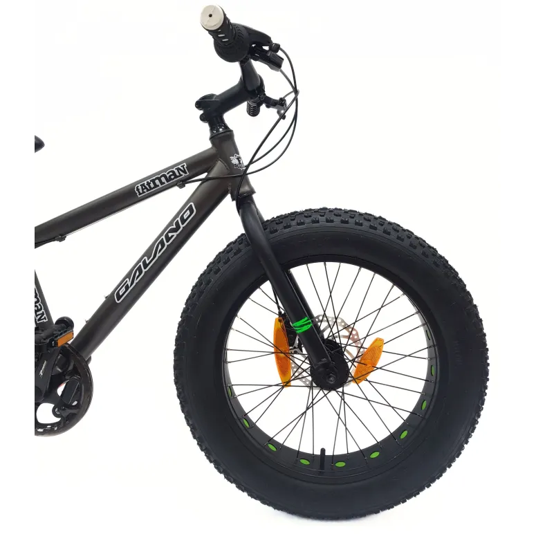 Rower Dziecięcy MTB Fatbike 20 Stal Stopka Odblaski Na Koła 7 Biegów +6lat