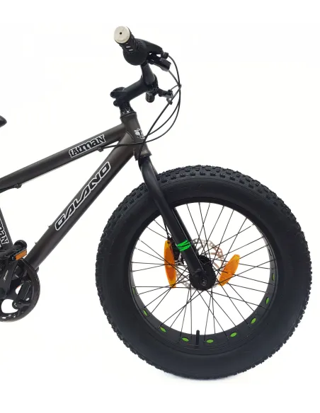 Rower Dziecięcy MTB Fatbike 20 Stal Stopka Odblaski Na Koła 7 Biegów +6lat