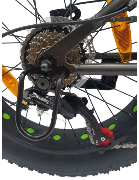 Rower Dziecięcy MTB Fatbike 20 Stal Stopka Odblaski Na Koła 7 Biegów +6lat