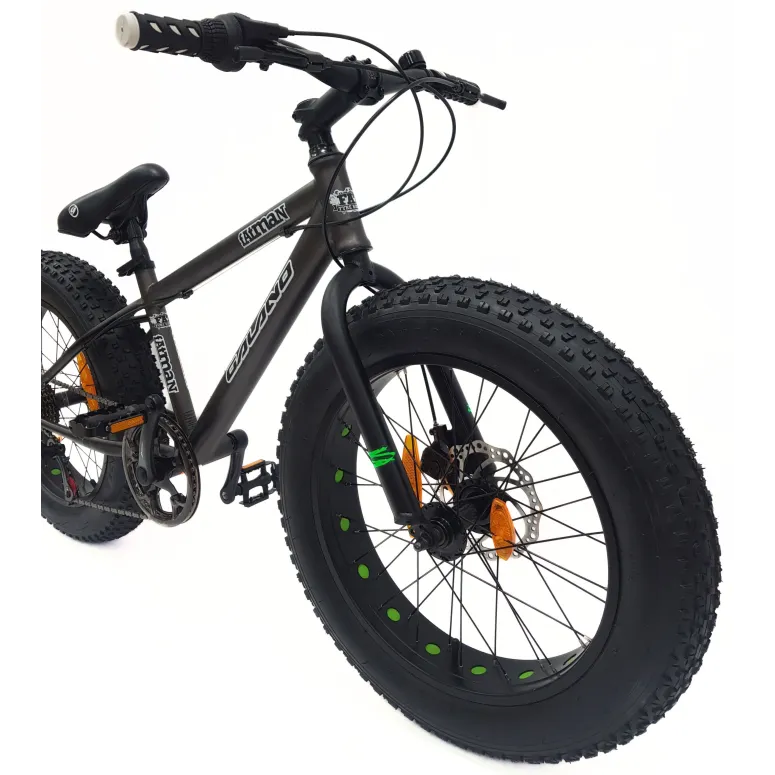 Rower Dziecięcy MTB Fatbike 20 Stal Stopka Odblaski Na Koła 7 Biegów +6lat