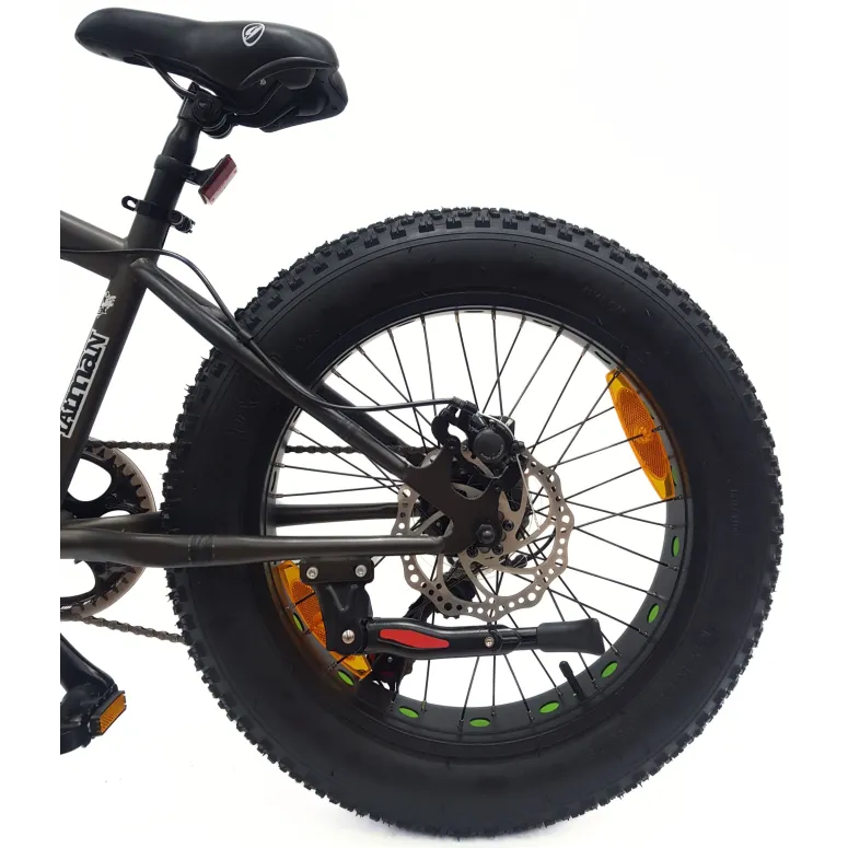 Rower Dziecięcy 20 Alu Fatbike Terenowy Górski Tarcze Stopka Szerokie Opony