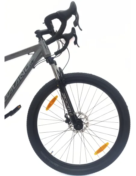 Rower Szosowy Gravel 29 Przełajowy Aluminiowy Tarcze 14 Biegów Dzwonek