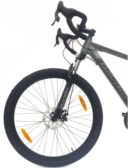 Rower Szosowy Gravel 29 Przełajowy Aluminiowy Tarcze 14 Biegów Dzwonek