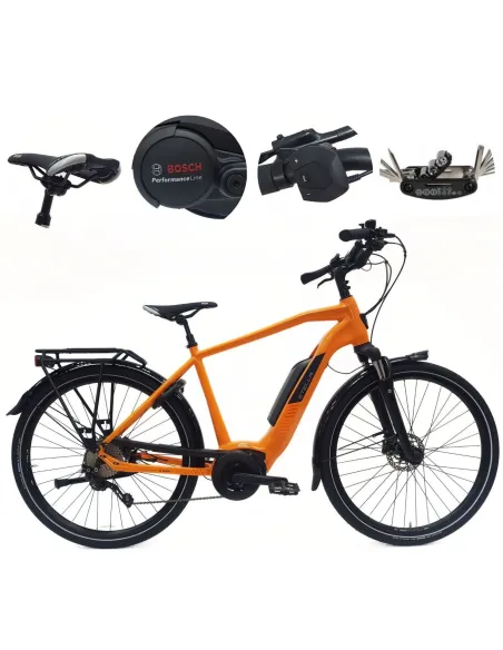 Elektryczny Rower Miejski 28 Męski Cyngle Hydraulika Wspomaganie BOSCH