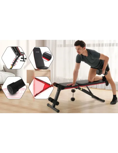 Ławka Treningowa Wielofunkcyjna ISE SY-5902 Profesjonalna 7-poziomowa 100kg