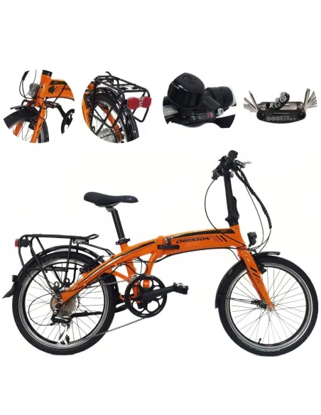 Elektryczny Rower Składany 20 Alu Cyngle Oświetlenie Bagaż Dzwonek Stopka