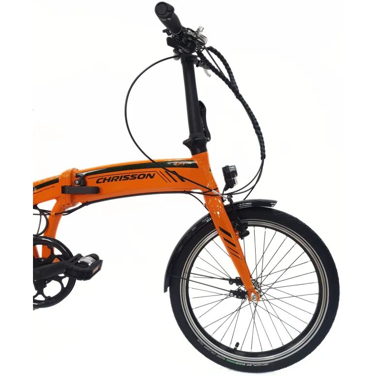 Elektryczny Rower Składany 20 Alu Cyngle Oświetlenie Bagaż Dzwonek Stopka