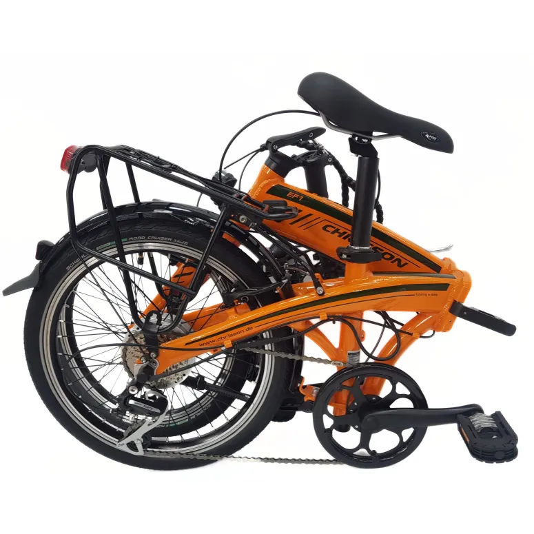 Elektryczny Rower Składany 20 Alu Cyngle Oświetlenie Bagaż Dzwonek Stopka