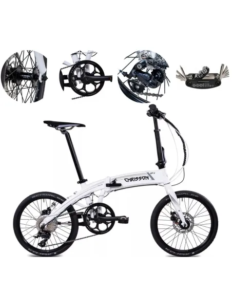 Elektryczny Rower Składany 20 Alu Sora Cyngle Tarcze Dzwonek Wspomaganie