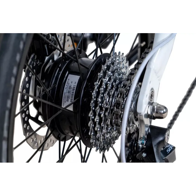 Elektryczny Rower Składany 20 Alu Sora Cyngle Tarcze Dzwonek Wspomaganie