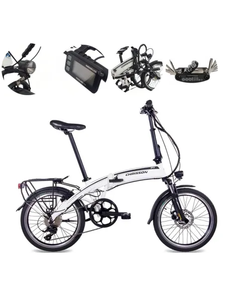 Elektryczny Rower Składany 20 Alu Sora Cyngle Wspomaganie Dzwonek Stopka
