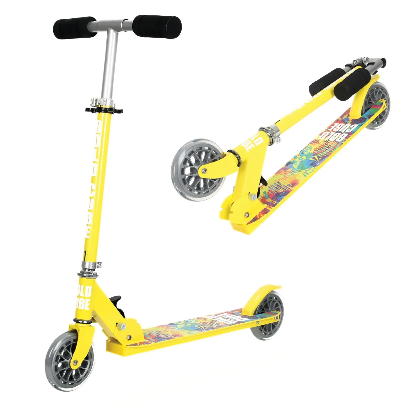 Hulajnoga Dwukołowa Dla Dzieci BOLDCUBE Roller Scooter Składana Do 100kg