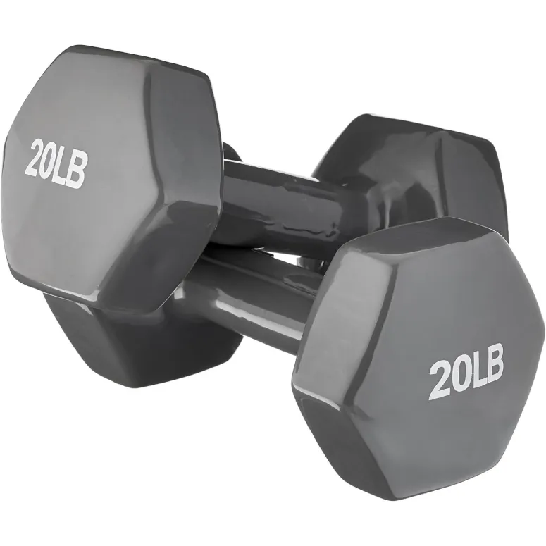 Hantle Ciężarki 18kg Zestaw 2x9kg Amazon Basics Vinyl Hexagon Dumbbell