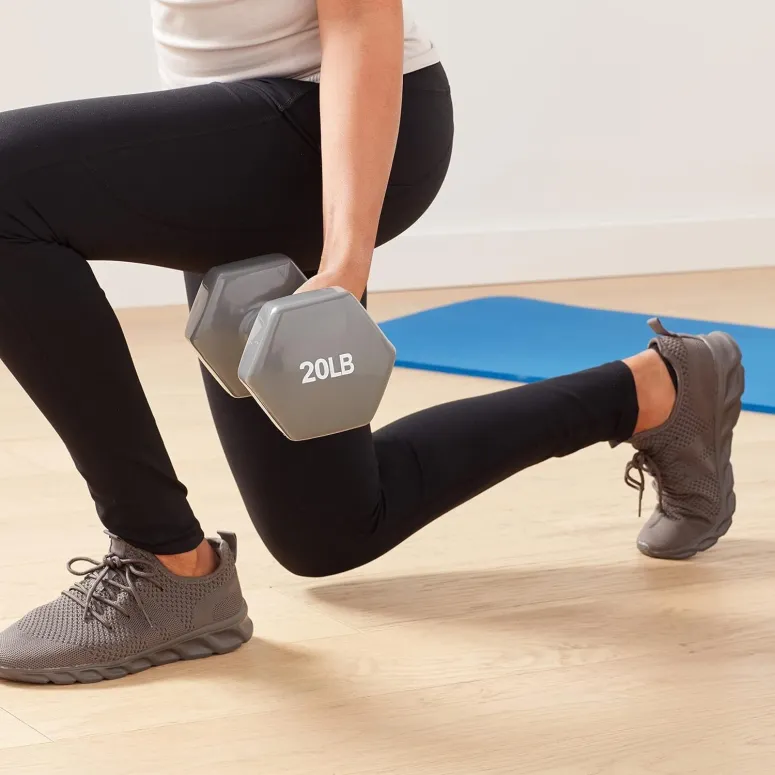 Hantle Ciężarki 18kg Zestaw 2x9kg Amazon Basics Vinyl Hexagon Dumbbell