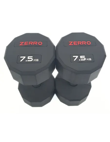 Hantle Żeliwne Zerro Powlekane Gumowane Ciężarki Do Ćwiczeń 2 x 7,5 kg