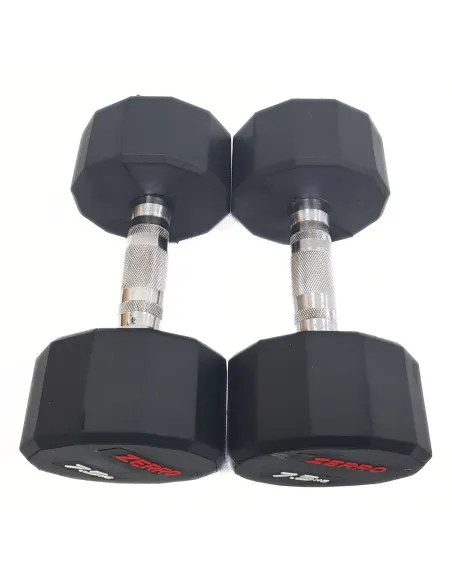 Hantle Żeliwne Zerro Powlekane Gumowane Ciężarki Do Ćwiczeń 2 x 7,5 kg