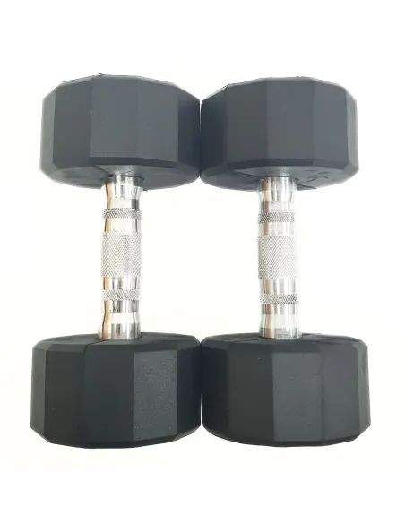 Hantle Żeliwne Zerro Powlekane Gumowane Ciężarki Do Ćwiczeń 2 x 7,5 kg