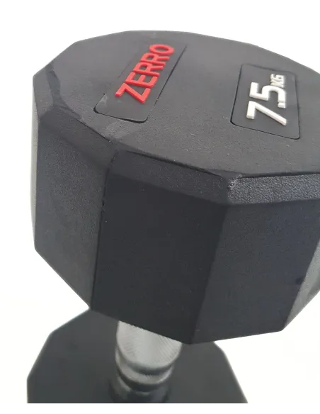 Hantle Żeliwne Zerro Powlekane Gumowane Ciężarki Do Ćwiczeń 2 x 7,5 kg