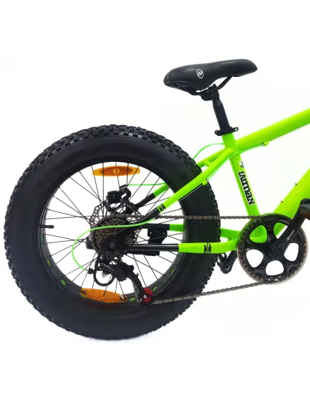 Rower Dziecięcy Fatbike MTB 20 Stal Unisex 7 Biegów Revo Tarcze Podnóżka