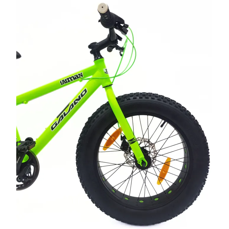 Rower Dziecięcy Fatbike MTB 20 Stal Unisex 7 Biegów Revo Tarcze Podnóżka