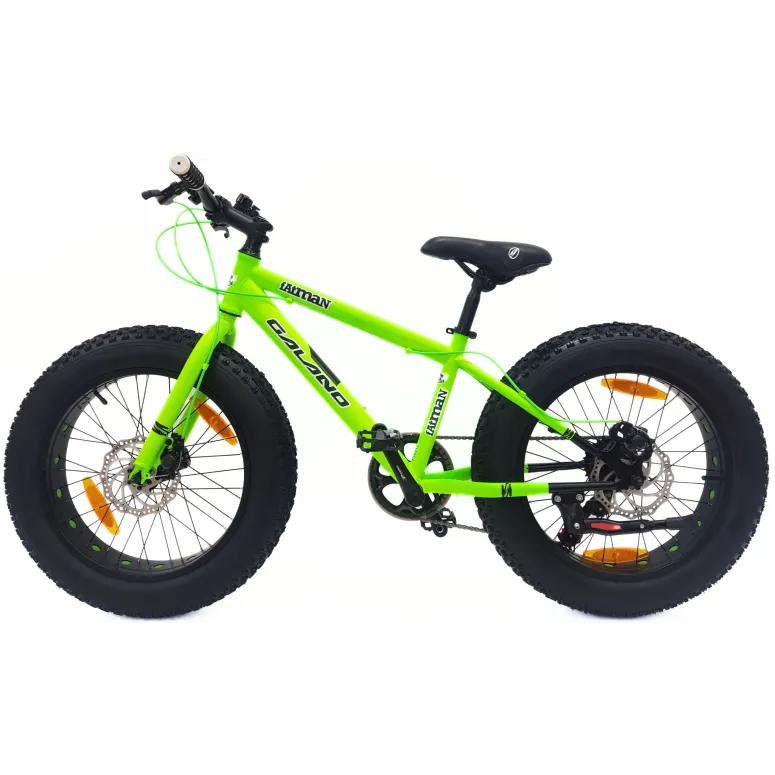 Rower Dziecięcy Fatbike MTB 20 Stal Unisex 7 Biegów Revo Tarcze Podnóżka