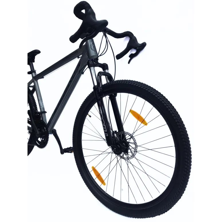 Rower Szosowy Uniwersalny 29 Przełajowy Aluminiowy Tarcze 14 Biegów Dzwonek