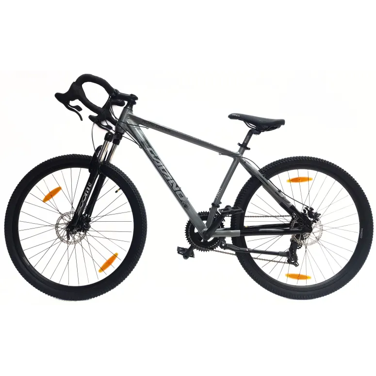 Rower Szosowy Uniwersalny 29 Przełajowy Aluminiowy Tarcze 14 Biegów Dzwonek