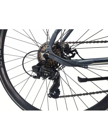 Rower Damski Trekkingowy 28 Aluminium Tarcze Cyngle Stopka Światła Dzwonek