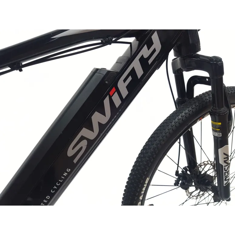 Elektryczny Rower Górski MTB 27.5 Alu Tarcze Revo Stopka Odblaski Czarny