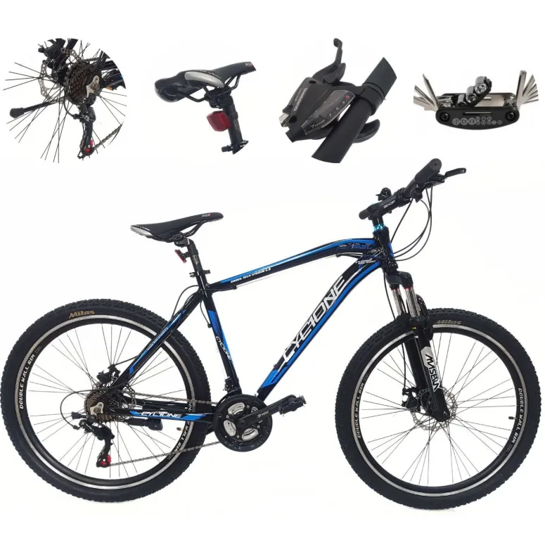 Rower Górski MTB 26 Alu Męski Damski Cyngle Odblaski Podnóżka 6 Szprych