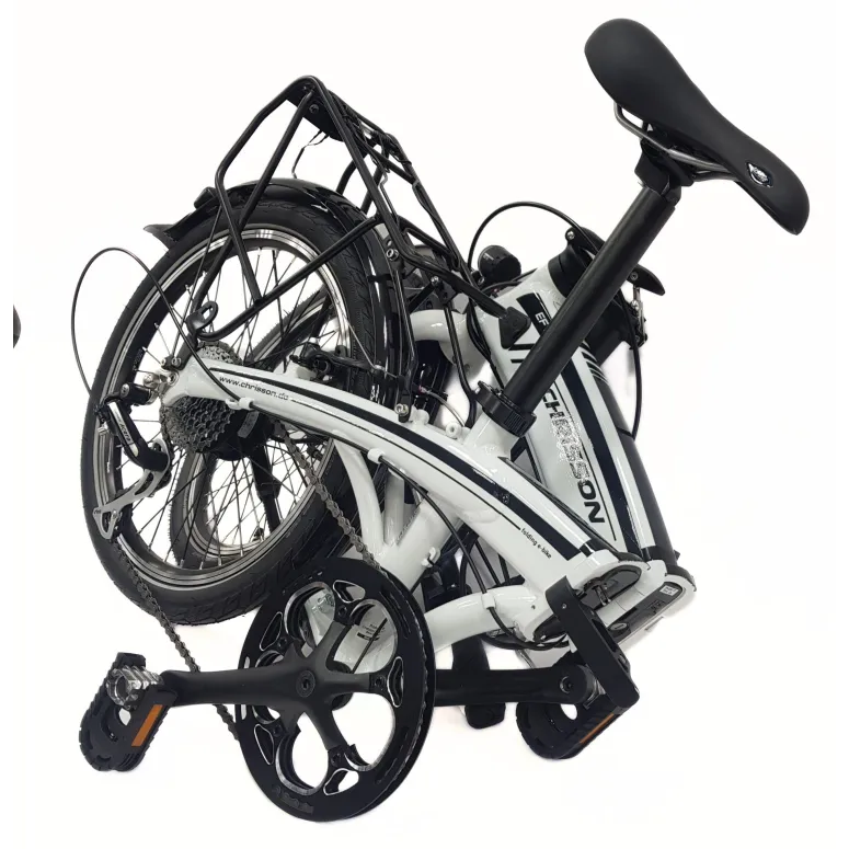 Elektryczny Rower Składany 20 Alu Cyngle Altus Bagażnik Światła Wspomaganie