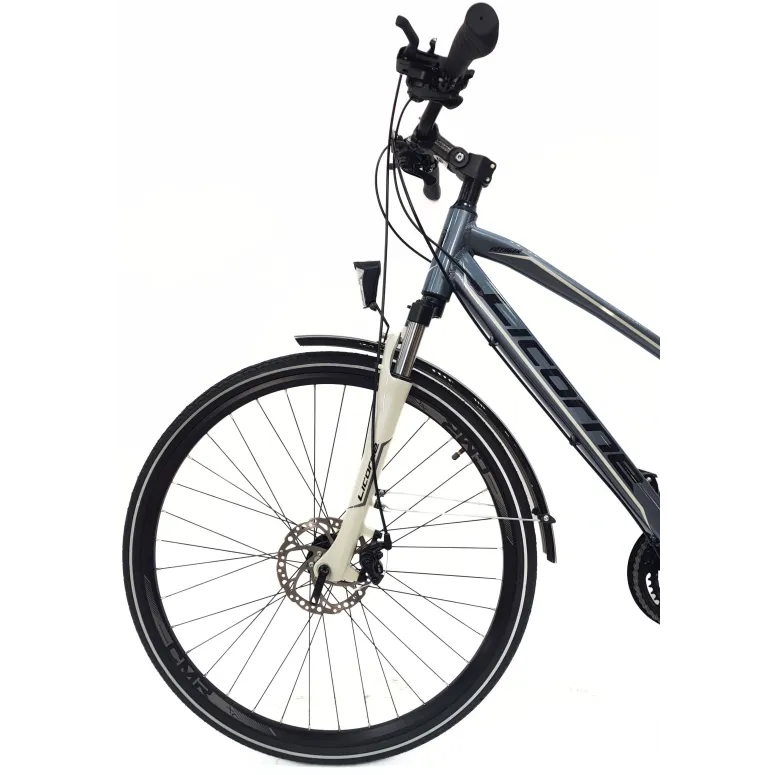 Rower Damski Trekkingowy 28 Aluminium Tarcze Cyngle Stopka Światła Dzwonek