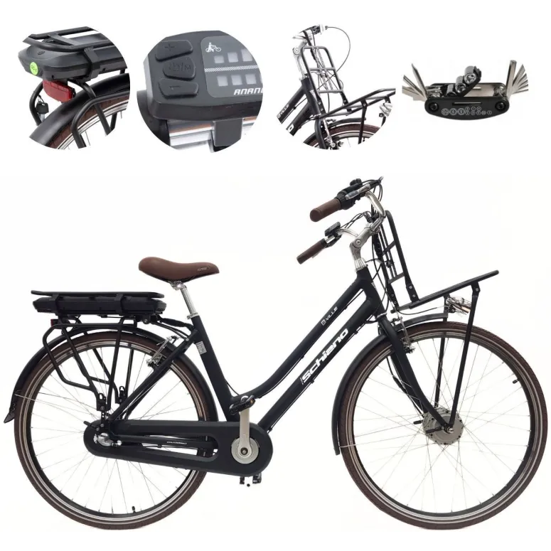 Elektryczny Rower Miejski 28 Alu Damski Wspomaganie Nexus Bagażnik Światła