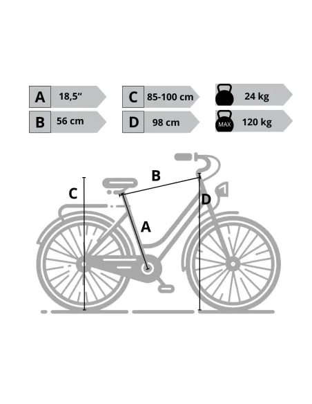 Elektryczny Rower Miejski 28 Alu Damski Wspomaganie Nexus Bagażnik Światła