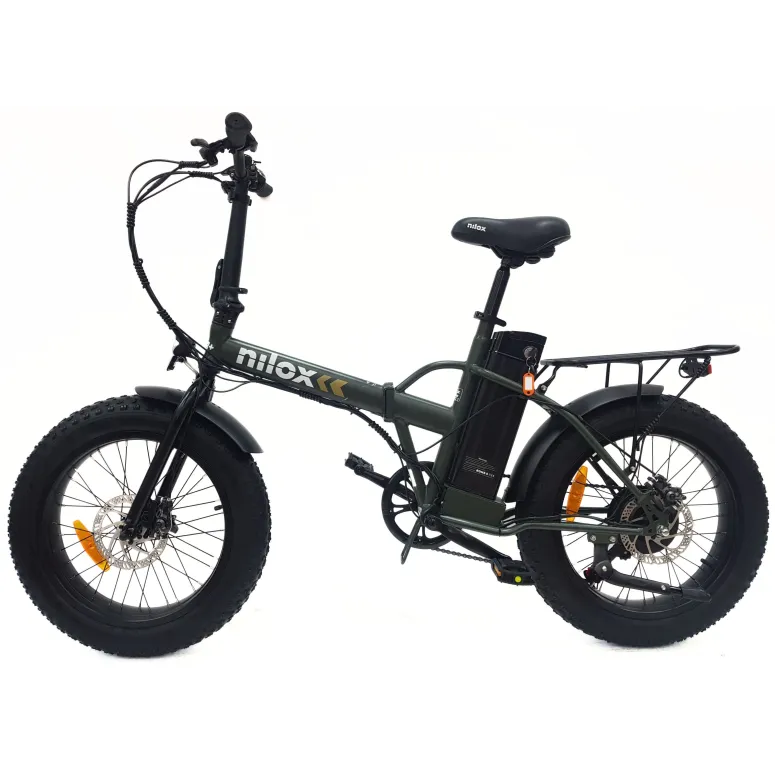 Elektryczny Rower Składany Fatbike 20 Stal Tarcze Revo Światła 7-biegów