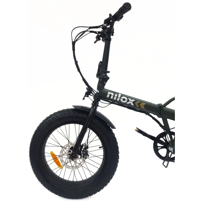 Elektryczny Rower Składany Fatbike 20 Stal Tarcze Revo Światła 7-biegów