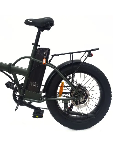 Elektryczny Rower Składany Fatbike 20 Stal Tarcze Revo Światła 7-biegów