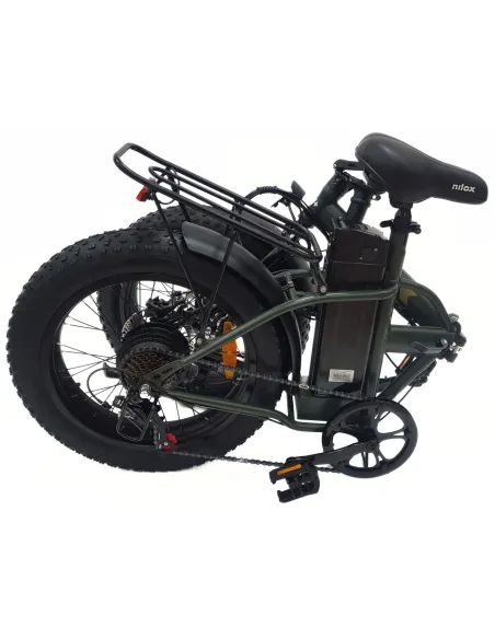 Elektryczny Rower Składany Fatbike 20 Stal Tarcze Revo Światła 7-biegów