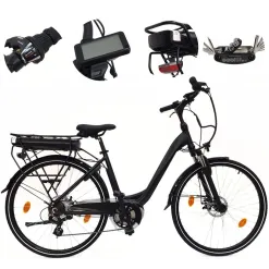 Elektryczny Rower Miejski 28 Alu Revo ALtus 7-biegów Wspomaganie Światła