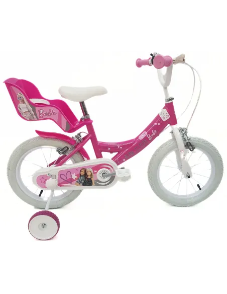 Rower Dziecięcy 14 Dziewczęcy Stal Kółka Boczne Dzwonek Bagażnik Na Lalki