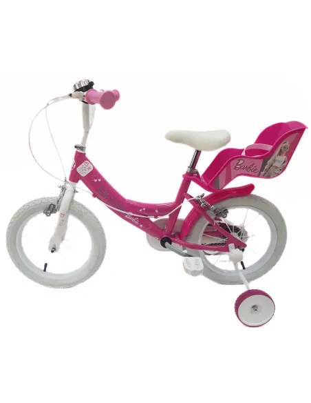 Rower Dziecięcy 14 Dziewczęcy Stal Kółka Boczne Dzwonek Bagażnik Na Lalki