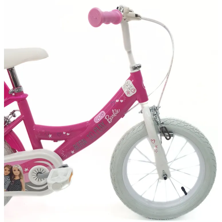 Rower Dziecięcy 14 Dziewczęcy Stal Kółka Boczne Dzwonek Bagażnik Na Lalki