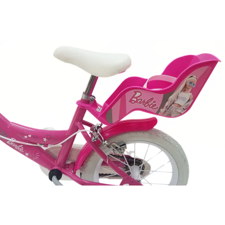 Rower Dziecięcy 14 Dziewczęcy Stal Kółka Boczne Dzwonek Bagażnik Na Lalki