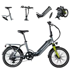 Elektryczny Rower Składany 20 ALU Męski Damski Miejski Bagaż Składak Tarcze