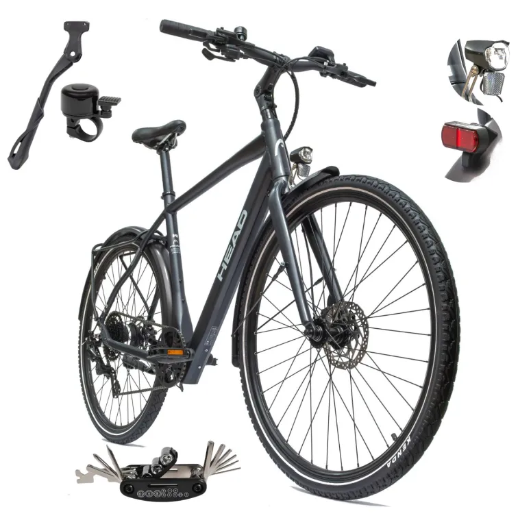 Rower Elektryczny Męski Trekkingowy 28 HEAD 250W Bafang Hydraulika Lekki