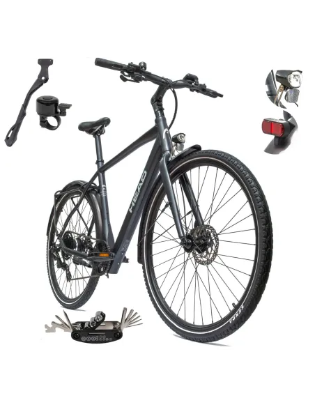 Rower Elektryczny Męski Trekkingowy 28 HEAD 250W Bafang Hydraulika Lekki