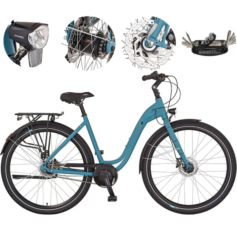 Rower Miejski Damski Męski 28 Alu Hydraulika 7-biegów Dynamo Światła Stopka