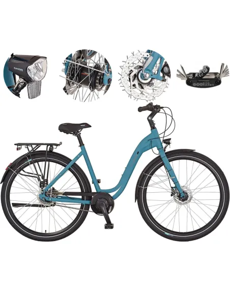 Rower Miejski Damski Męski 28 Alu Hydraulika 7-biegów Dynamo Światła Stopka